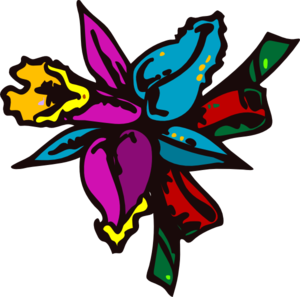 Rainbow Daffodil Clip Art
